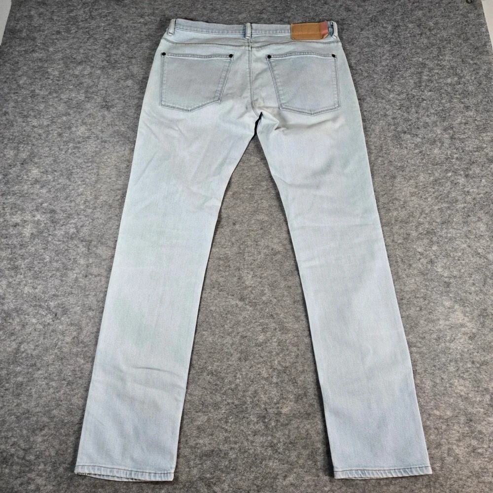 Acne Studios Mens Blue Max Lt Blue Slim Tapered Jeans 33x32